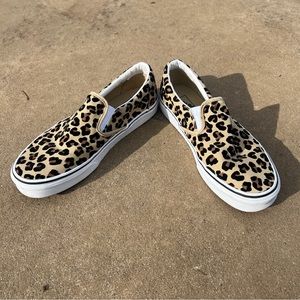Vans animal print slip on shoes size 10